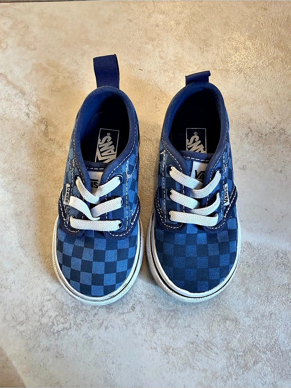 Vans Old Skool Blue/Navy Checkered Sneakers